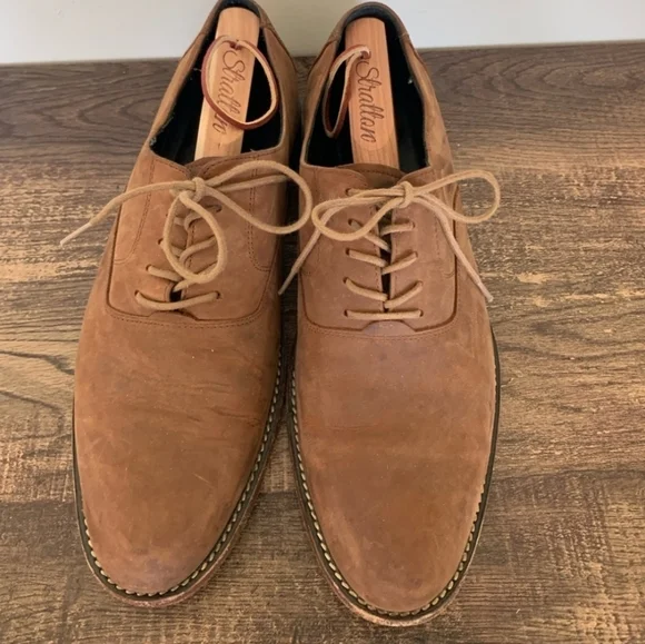 Nisolo Mens Everyday Oxford Brown Leather Lace Up Dress Shoes Size 9.5 - Picture 3 of 6